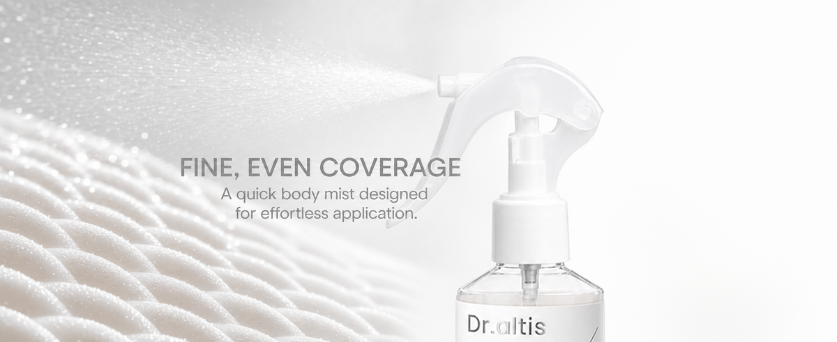 Even body coverage with Dr.altis fine mist