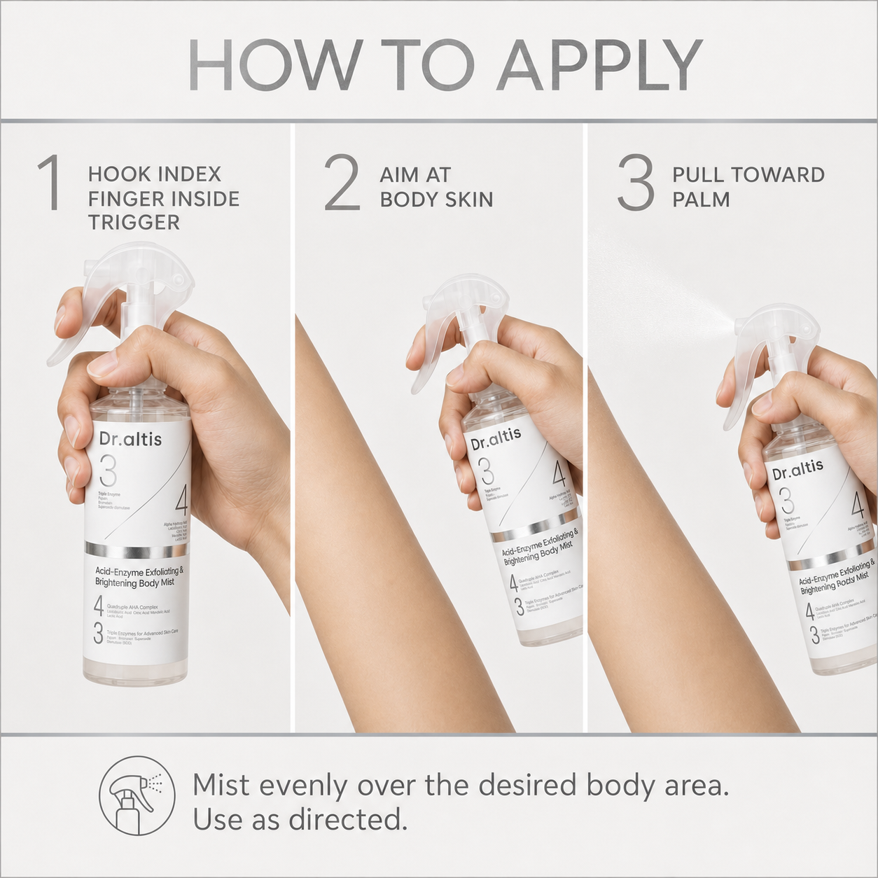 How to use Dr.altis body mist