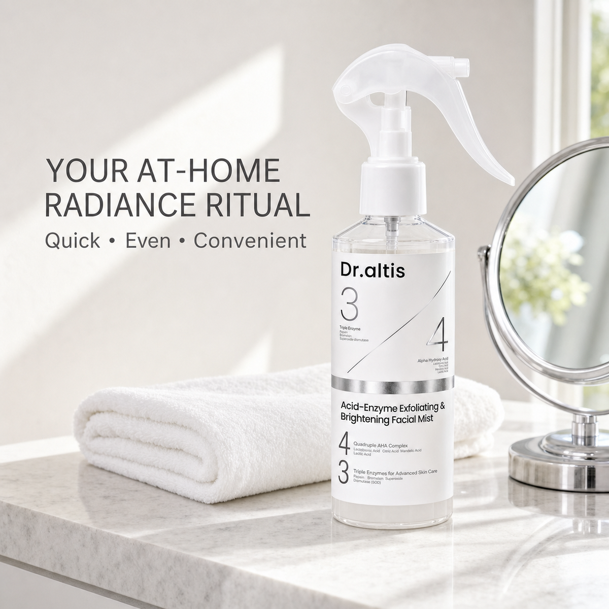 Dr.altis Acid-Enzyme Exfoliating and Brightening Body Mist with box