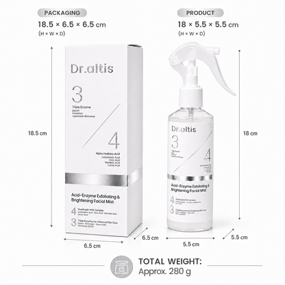 Dr.altis Acid-Enzyme Exfoliating and Brightening Body Mist with box